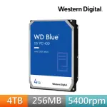 【WD 威騰】藍標 4TB 3.5吋 5400轉 256MB 桌上型 內接硬碟(WD40EZAX)