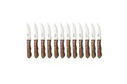 TRAMONTINA CHURRASCO JUMBO SERRATED BROWN STEAK KNIFE 127mm SET 12