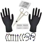 1 Set Professional Body Piercing Tools Kit Ear Nose Navel Nipple Needles Jewe XT