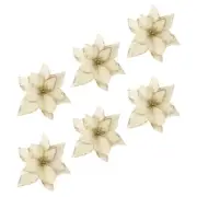 6 Pcs Christmas Tree Ring Decoration Artificial Flower Ornaments Party