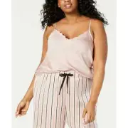 INC Plus Size Mauve Purple Cami Scalloped Neckline Camisole Pajama Top