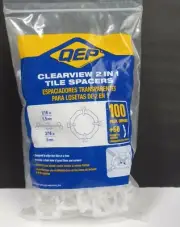QEP 1/16 in. and 3/16 in. Clearview 2-in-1 Tile Spacers (100-spacer) + 50 edge
