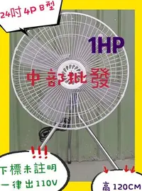 在飛比找Yahoo!奇摩拍賣優惠-『超強風電扇』超強風 24吋 1HP 工業用電扇 B型電扇 