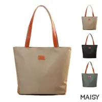 在飛比找ETMall東森購物網優惠-【MAISY】大容量休閒風牛津布托特包(現+預 黑色／卡其色