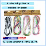 12 Packs SCOOBY STRING 25/PK 100cm Colours Kids Art Jewellery Scoubidoo Decor AU