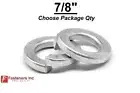 7/8" Zinc Plated Steel Low Carbon Standard Split Lock Washers (Pick Quantity)