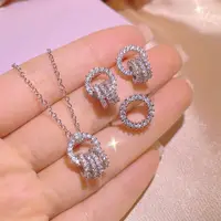 在飛比找蝦皮商城精選優惠-現貨 時尚流行 奧地利水晶鑽 飾品 套組 項鍊 戒指 耳環 