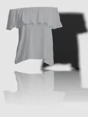 $80 Neiman Marcus Women's White Off The Shoulder Ruffle Blouse Top Size L