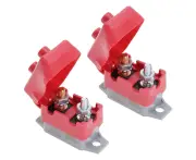 YINETTECH 2Pcs Automatic Reset Circuit Breaker DC 6-48V Short Stop Circuit Breakers with Waterproof Cover and Screws for Battery Chargers Trucks Car Engine