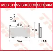 TRW Lucas Racing surface MCB611SCR without ABE
