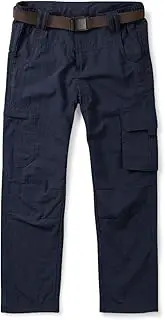 [Mesinsefra] Kids' Cargo Pants,Boy's Casual Outdoor Quick Dry Waterproof Hiking Climbing Trousers Blue 130cm（6-7 Years