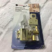 Polished Brass Keyed Sash Lock for Sliding Door or Window 1421 Hickory