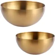 Stainless Steel Salad and Mixing Bowls Set of 2 - Nesting, Snacks, Serving fo...