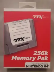 TTX Tech N64 256K Memory Pak Card for Nintendo 64 New in Box