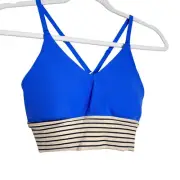 OFFLINE By Aerie Ribbed Scoop Sports Bra Blue NWT Size Small