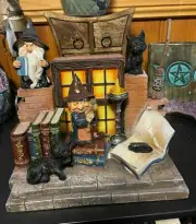 WITCH Library DIORAMA SPELL ROOM INCENSE CONE BURNER WICCA FAMILY