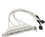 Motherboard USB Extension - USB Internal Extension | USB Header Splitter Cable | USB 2.0 Front Panel Extension Cable | 4 Port USB Panel Extender Cable - Computer Extension Accessories, 30cm Long