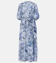 [Melissa Odabash] Melissa Odabash Kitty cotton and linen shirt dress AU 12 blue