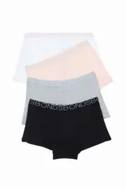 [Bonds] Bonds Girls Shortie 4 Pack Size: 2/3, Cotton 2/3 Multicolor