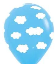 10 BALLOONS new CLOUDS PARTY latex wedding PROM cloud nine BABY shower blue sky