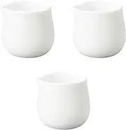 Set of 3 White Porcelain Syrup [4.9 x 4.3 x 4.5 cm (50 cc)] | Western Tableware Accessories, Ceramic, Made in Japan, Setomonohonpo