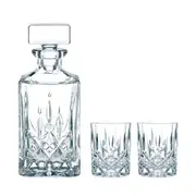 Nachtmann Noblesse 3 Piece Crystal Whisky Decanter & Tumbler Set