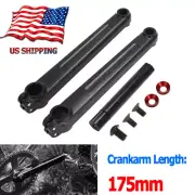 Black Aluminum Cranks Arm For BMX Bike Old School 3-piece Crank 175mm Crankarm