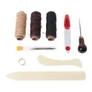 15Pcs Bookbinding Starter Tools Bone Folder Paper Creaser Waxed Thread Set