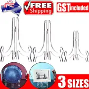Clear Plate Stand Display Easel Photo Picture Bowl Dish Holder Frame Transparent