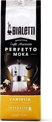 Bialetti Perfetto Moka Vanilla 250g Ground Coffee Medium Roast Vaniglia Bulk