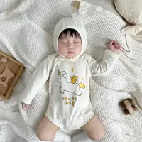 在飛比找蝦皮商城精選優惠-寶寶包屁衣套裝嬰兒連身衣ins款獨角獸造型哈衣寶寶包屁衣套裝