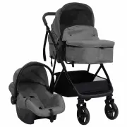 [EU Direct] vidaXL 10329 Baby Stroller 3-in-1 with Car Seat Portable Travel Children Carriage Foldable Cart