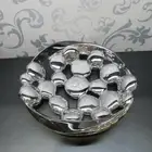 Ceramic Table Fruit Platter Black with Silver Home Decor Brand New 34cm*8cm