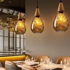 Wood Dining Room Pendant Lights Kitchen Pendant Light Glass Bar Ceiling Lighting