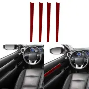 4Pcs Red Carbon Fiber Door Panel Cover Trim For Toyota Hilux 2015-2021 (for: Toyota)
