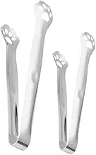 Angoily Bakery Dessert Tongs Stainless Steel Construction and Silicone Tips for Kitchen Use and Easy to Clean