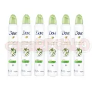6x DOVE 127g ANTIPERSPIRANT ADVANCED CARE GO FRESH CUCUMBER AND GREEN TEA SCENT