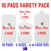 PainPod TENS EMS compatible ELECTRODE PADS - 16 PADS VARIETY PACK ⭐⭐⭐⭐⭐