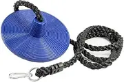 Squirrel Products Heavy Duty Plastic Tree Swing - Disc Rope Swing with Leg Protectors - Additions & Replacements - Outdoor Play Equipment - Blue