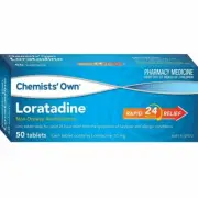 CO Loratadine Tab 10mg 50 Tabs, Antihistamine, Fast Acting, Hayfever, Non Drowsy