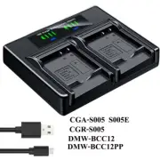 Dual Battery Charger For Panasonic LUMIX DMC- LX2 LX3 DE-A11 DE-A12 DE-A42