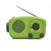 Portable Crank Solar Retro Radio with Emergency Power Bank, NOAA/AM/FM, Flashlight,for Outdoors or Emergencies