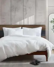 Kenneth Cole New York Solid Waffle 3 Piece Comforter Set King