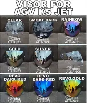 Helmet Visor for Agv K5 Jet REVO COLOR CLEAR SCRATCH RESISTANCE