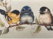 Vintage Pattern Packet: Triple Tweets Three Fat Birds by Karen Hubbard