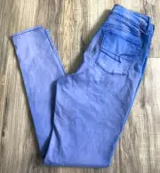NWT American Eagle Womens Stretch Sky High Jegging Jeans Technicolor Blue Sz 2