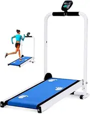 Foldable Treadmill LED Display Jog Machine Aerobic Sport Fitness Equipment Mini Treadmill Home Silent Folding Walker Easy to Move