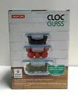NEOFLAM Cloc 6 pieces Oven Safe Square Glass Food Container with Airtight Lids