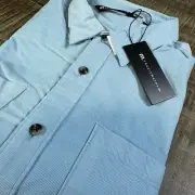 Travis Mathew Mens Long Sleeve Button Down Shirt Dream Blue