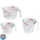 Pyrex Essentials (3-Pack) Glass Measuring Cups Set, (1, 2 and 4 Cup) Measurin